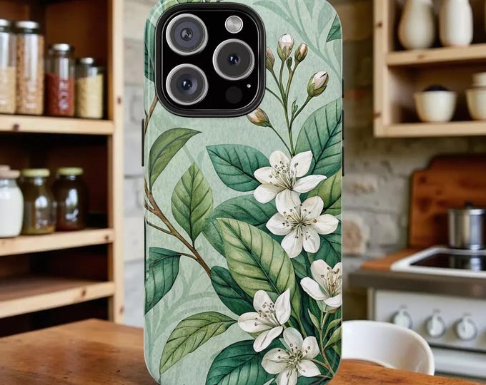 Floral Tough Phone Case: Impact Resistant, Botanical Design