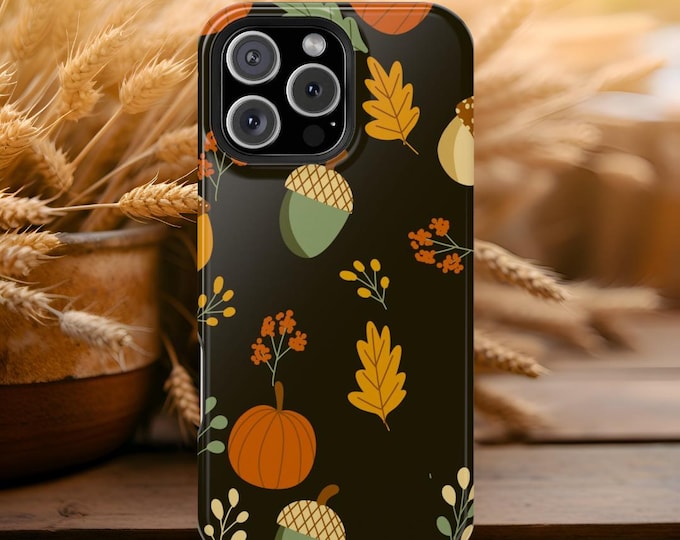 Autumn Floral Phone Case: Impact-Resistant Polycarbonate iPhone Samsung Cover
