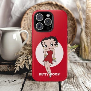 Betty Boop Red Tough Impact Resistant Phone Case Durable & Stylish Protection Cartoon iPhone Samsung Cover