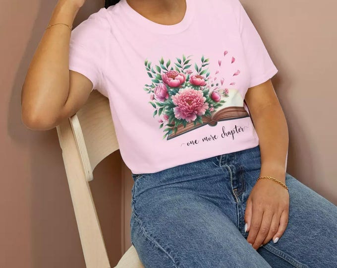 One More Chapter T-Shirt — Floral Book Lover Tee