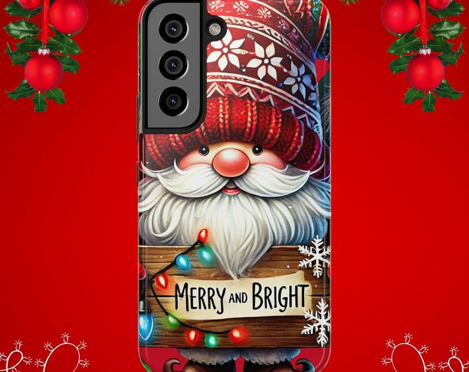 Festive Gnome Phone Case - Durable Christmas Holiday Cover for iPhone and Samsung