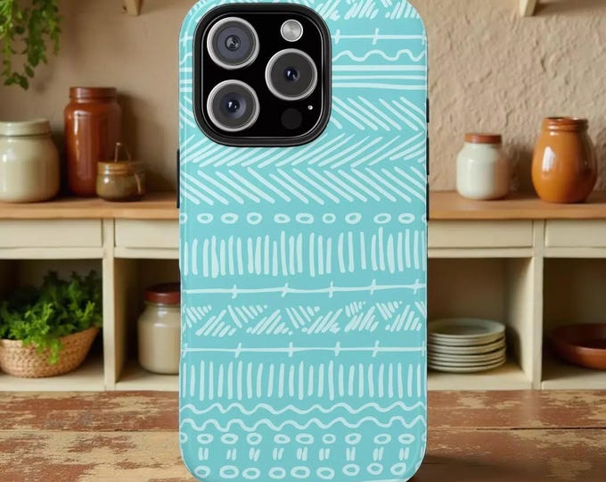 Impact Resistant Phone Case: Vibrant Blue Design (Glossy Finish)