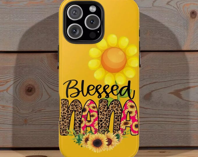 Blessed Nana Floral Design Tough Phone Case: Impact Resistant iPhone Samsung Cover