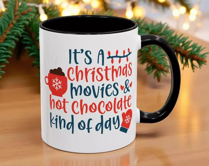 Christmas Hot Chocolate Mug - Cozy Winter Drinkware, Ceramic