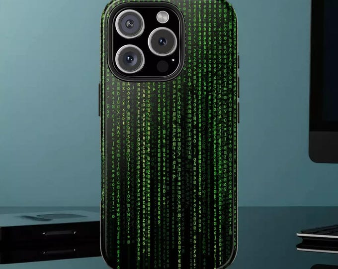 Matrix Inspired Tough Phone Case for Tech Enthusiasts iPhone Samsung Cover