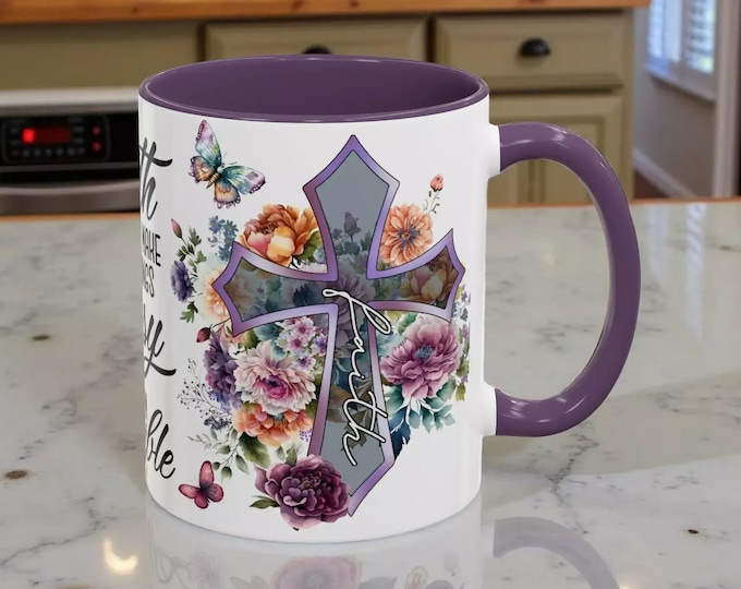 Faith Scripture Coffee Mug: Inspirational Christian Gift Christmas Birthday Gift