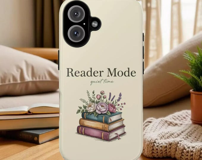 Reader Mode Phone Case - Floral Quiet Time Design Book Lover Cover