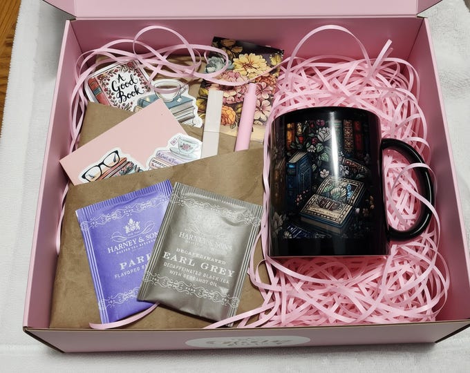 Blind Date Book Gift Set – Mystery Novel, Mug, Notepad, Pen, Stickers