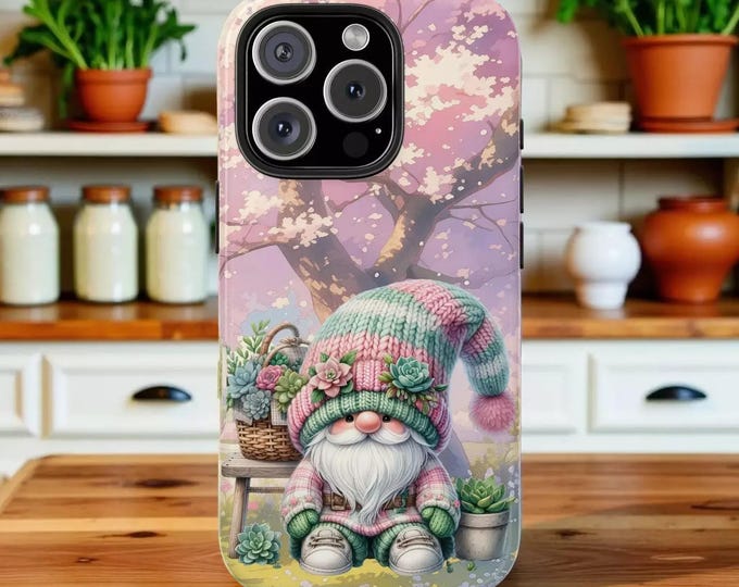 Flower Garden Gnome Tough Mobile Phone Case IPhone Samsung