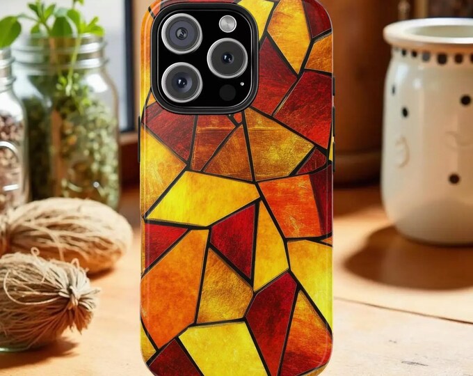Mosaic Stained Glass Phone Case - Durable, Vibrant Protective Cover For iPhone and Samsung