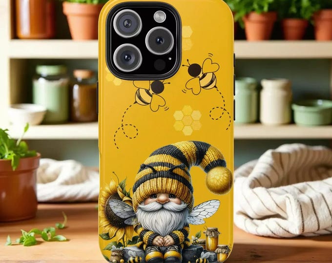 Honey Bee Gnome Tough Mobile Phone Case IPhone Samsung