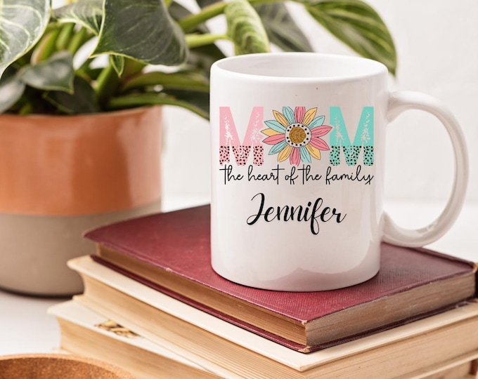 Mom's Name Coffee Mug: Personalized Holiday Drinkware (11oz Ceramic)