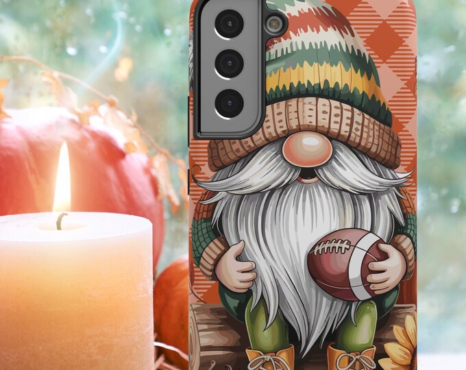 Whimsical Gnome Phone Case: Impact-Resistant Dual-Layer Cover