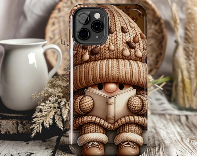 Character Phone Case: Fun Gnome Chocolate Drop Design - Durable Glossy Finish