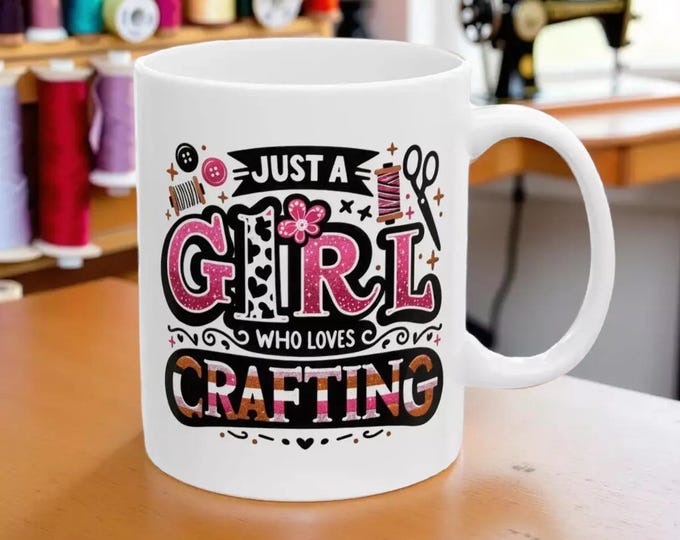 Coffee Mug: Sewing and Crafting Design - Colorful Print For Craft Lovers