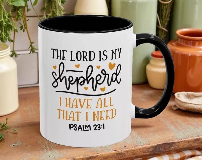Christian Accent Mug: Scripture Quote - Two-Tone Ceramic