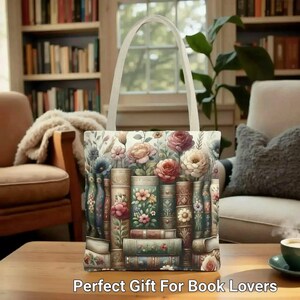 Books & Flowers Carryall Tote Bag