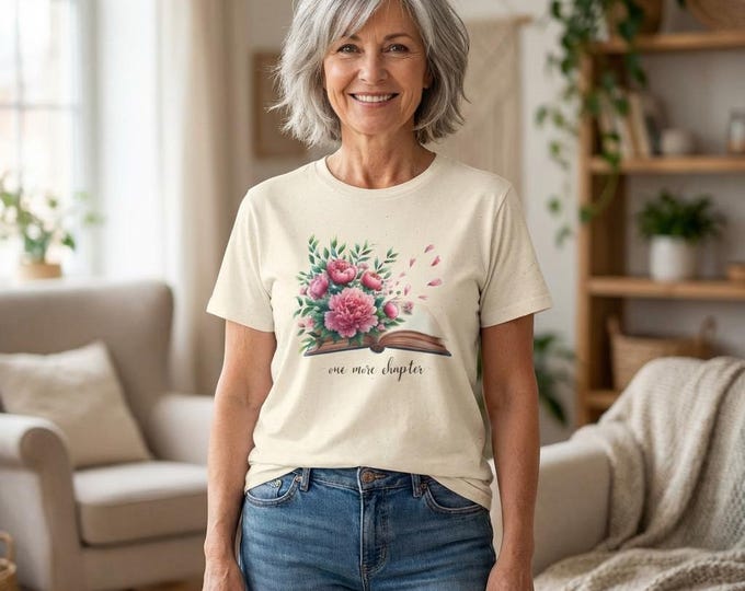One More Chapter T-Shirt — Floral Book Lover Tee