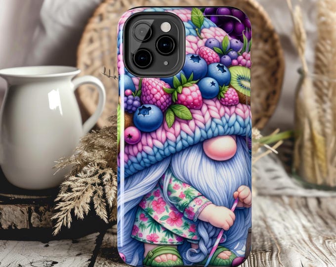 Granny Gnome Tough Phone Case: Colorful Berry Protector