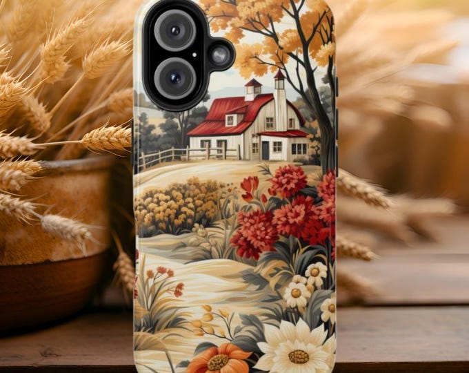 Country Farm Phone Case: Autumn Scenery (iPhone & Samsung Compatible)