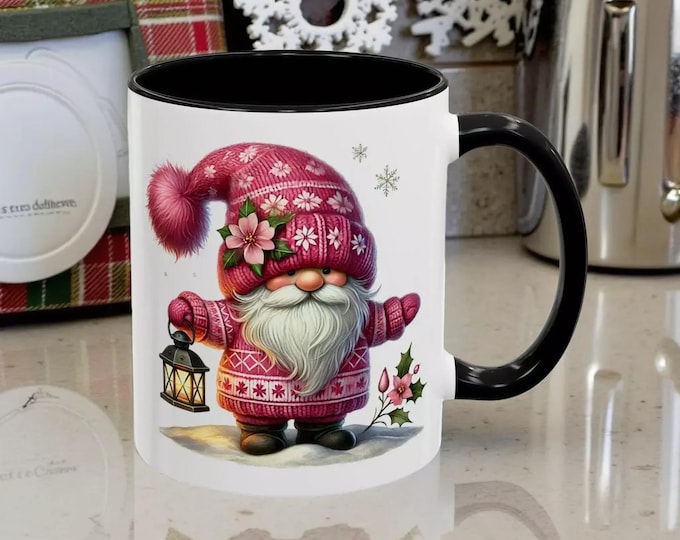 Festive Gnome Coffee Mug - Cozy Winter Vibes, Ceramic 11oz