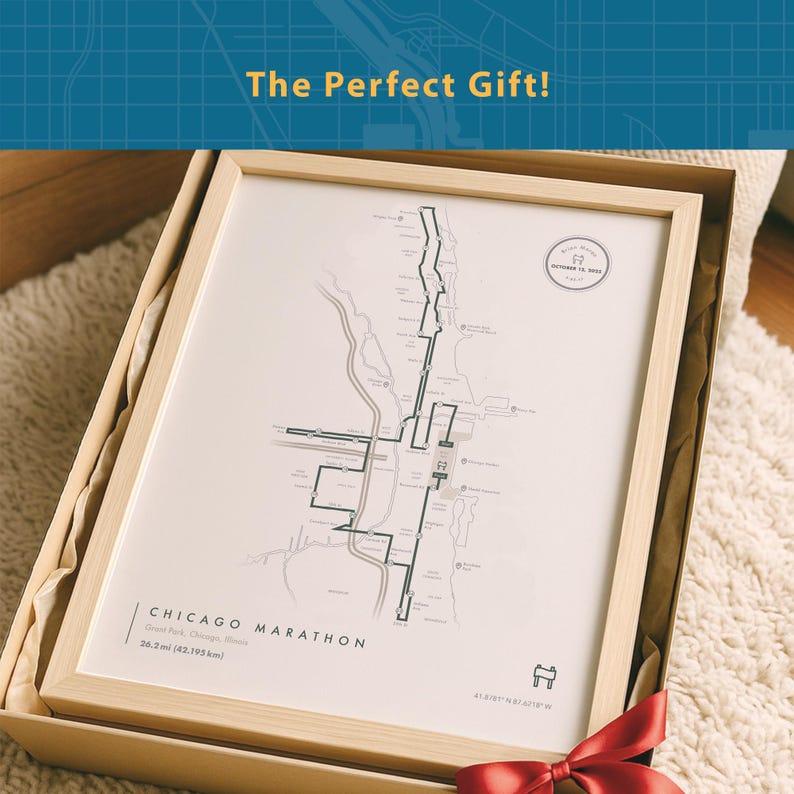 Custom Marathon Map | Customized Triathlon Gift for Runners | Race ...