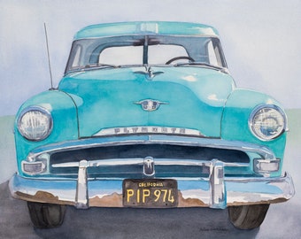 Plymouth Watercolor Giclee Print