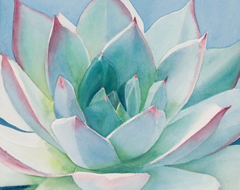 Succulent Watercolor Giclee Print