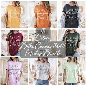 Bella Canvas Tshirt Mockup Bundle, BC 3001 T-Shirt Mockup Bundle, Minimal Neutral Einfache Bella Canvas T-Shirt Mockups, trendige Mocks Bundle