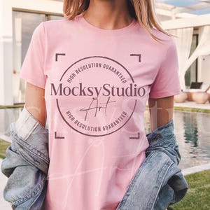 Comfort Colors C1717 Blossom Shirt Mockup, Summer Mockup, CC1717 Pink T-Shirt Mockup, Trendy Cozy Summer Fall Boho Aesthetic Tshirt, Digital