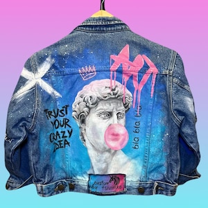Hand Painted Jacket Made to Order, Painted Denim Jacket, Personalized Clothes for Any Idea, Custom Jean Jacket for Men or Women, Art Jacket