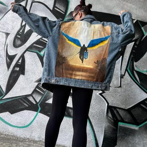 Hand Painted Custom Denim Jacket: Personalized Artwear