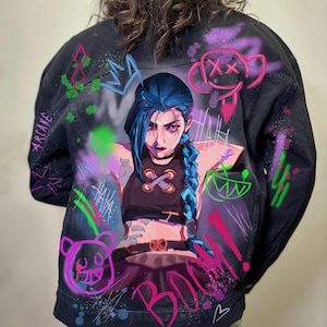 Handbemalte Jeansjacke, benutzerdefinierte personalisierte Jacke, einzigartige Kleidung für jede Ihre Idee, benutzerdefinierte Jeansjacke für Männer oder Frauen