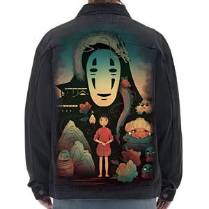 Custom Anime Jacket Made to Order, Painted Denim Jacket, Personalized Clothes for Any Your Design, Hand-Painted Jean Jacket for Men or Women