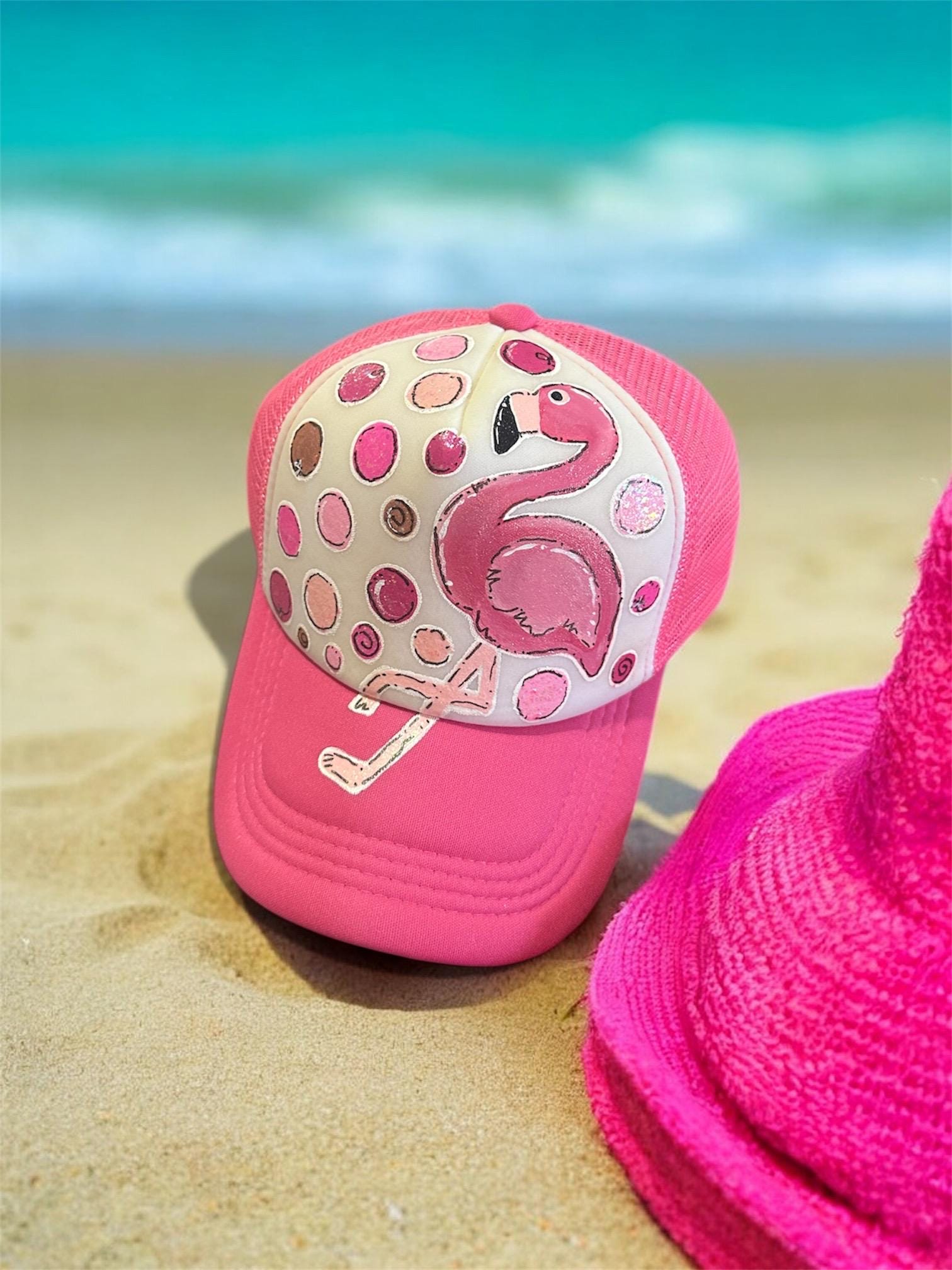 Flamingo Las Vegas Pink Mesh Snap Back Sunset Palm Tree Hat NWOT Amazon.com: DRTGEDS Pink Flamingo Pattern Custom Baseball  main image 2