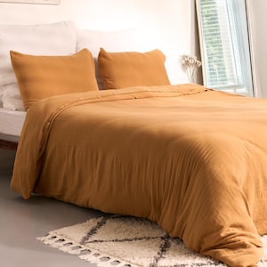 Boho Muslin Duvet Cover, Farmhouse Bedding, Turkish Cotton Comforter Cover , Quilt Cover