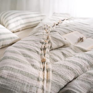 Minimalist Muslin Duvet Cover, King Size Bedding Set, King Size Cotton Duvet Cover, Luxury Quilt Cover