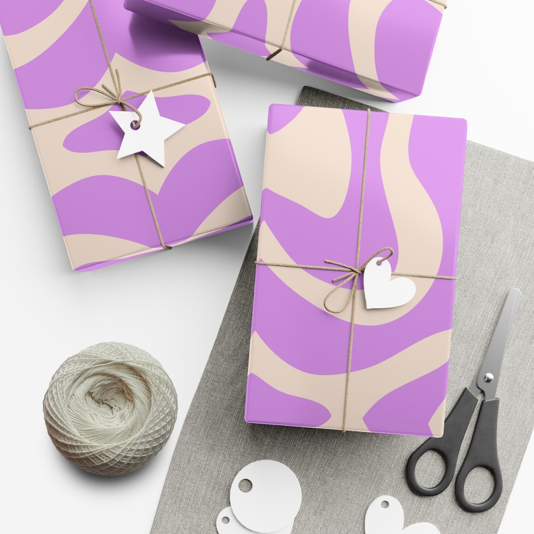Violet Wrapper Violet 70s Swirl Gift Wrap Paper - Etsy