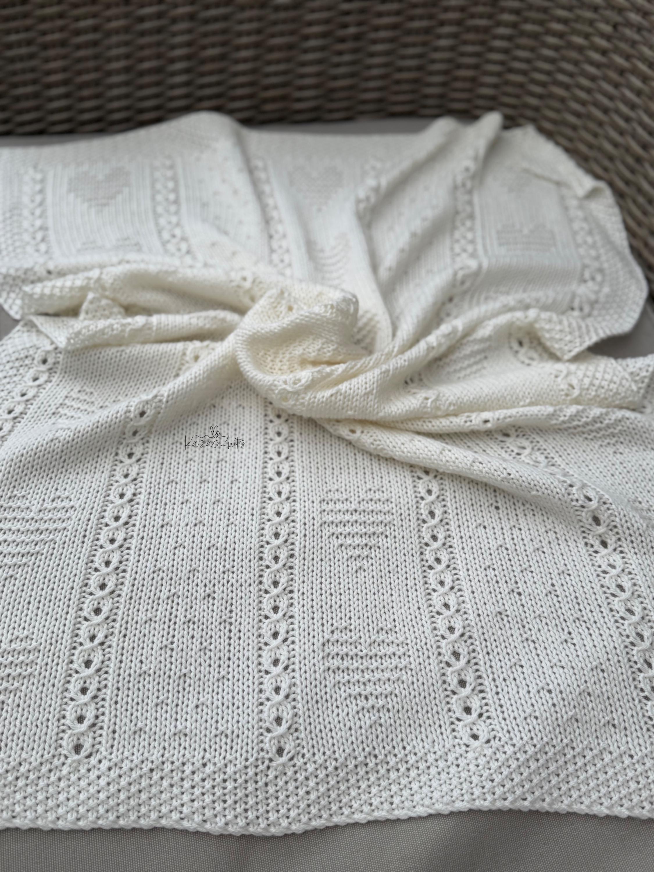 Baby Blanket Knitting Pattern - PDF Download - Pure Heart Blanket - Etsy