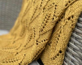 Baby Blanket Knitting Pattern - PDF download - Willow & Wool Blanket