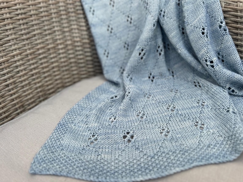 Baby Blanket Knitting Pattern - PDF Download - Little Gem Blanket ...