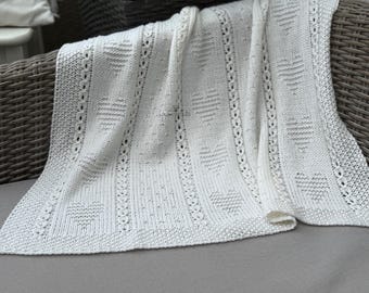 Baby Blanket Knitting Pattern - PDF download - Pure Heart Blanket
