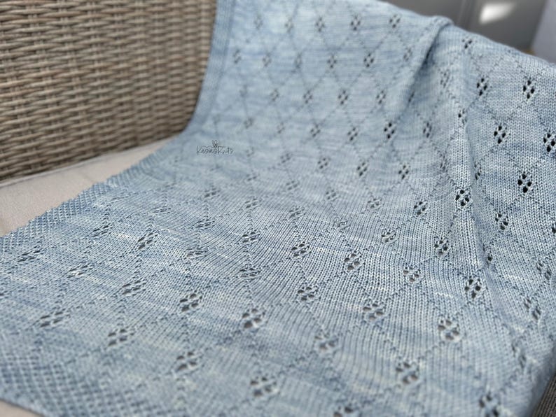 Baby Blanket Knitting Pattern - PDF Download - Little Gem Blanket ...