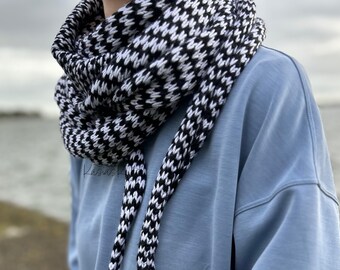 Patrón de tejido de bufanda de rayas - Patrón PDF - Chal de rayas de sombra