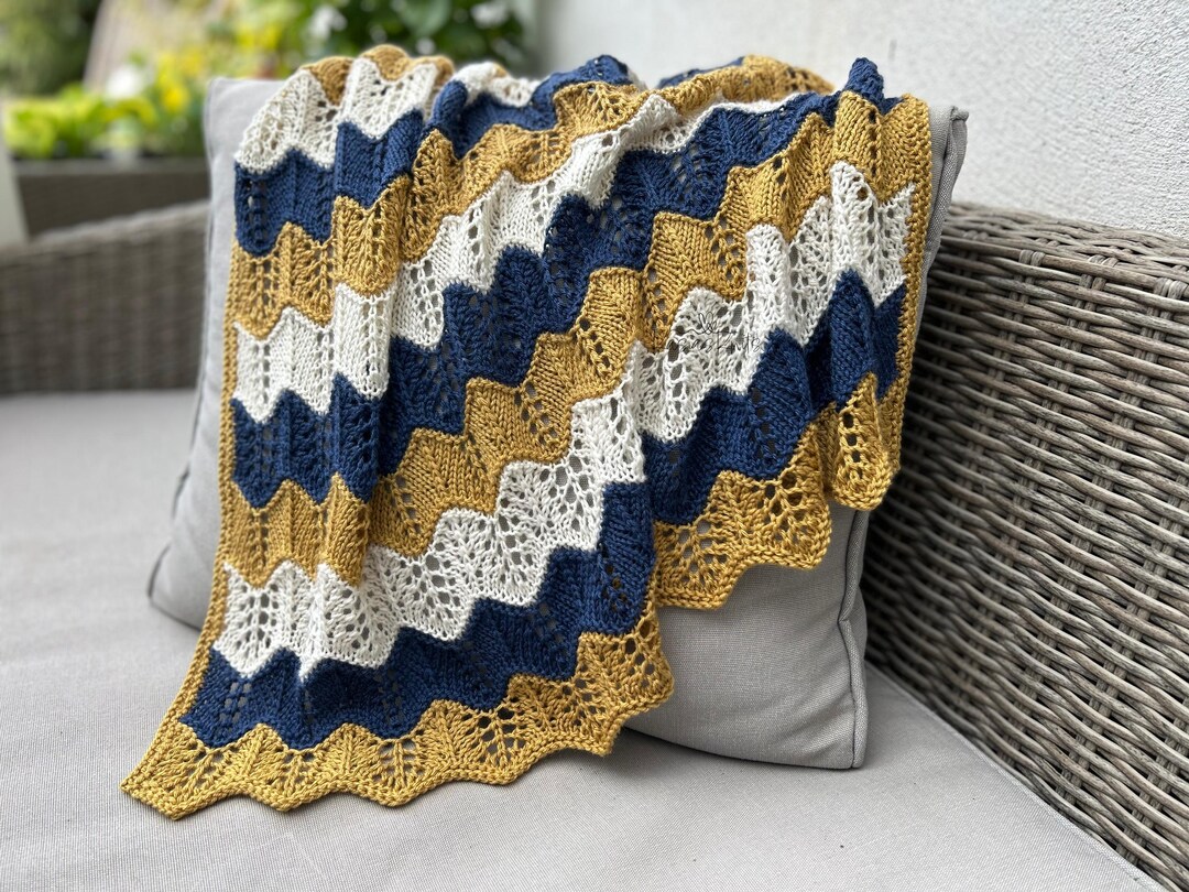 Baby Blanket Knitting Pattern - PDF Download - Little Ripples Blanket ...