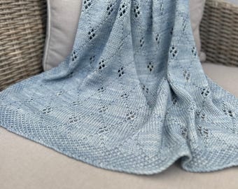 Baby Blanket Knitting Pattern - PDF download - Little Gem Blanket