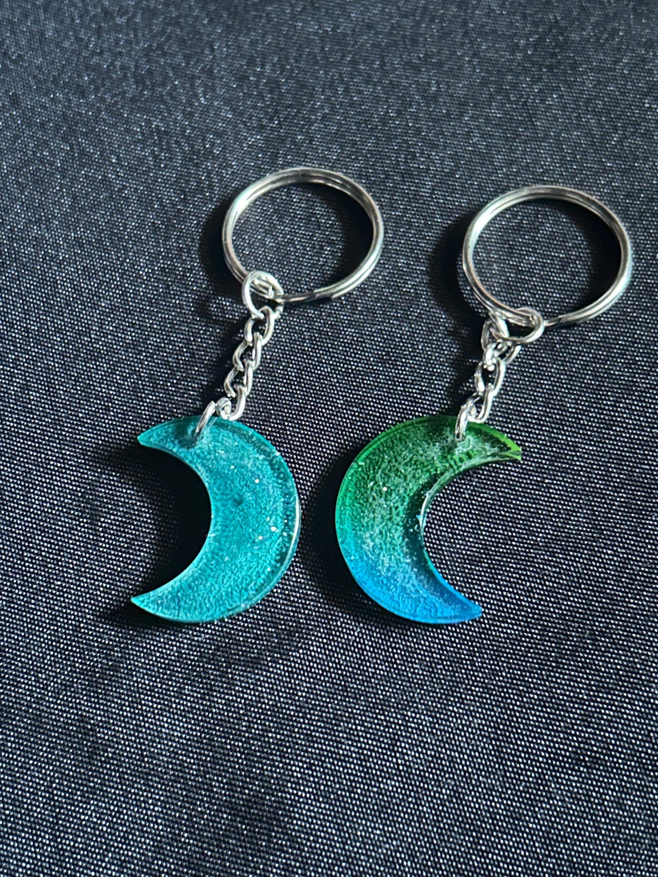 Small Desktop Keychain Small Moon Keychains - Etsy