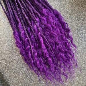 Custom Colors Synthetic Dreadlocks Hair Extensions Curly Loose Ends Locks Hypoallergenic Extra Soft and Save Unisex Dreads