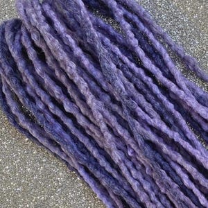 Synthetic Crochet Dreadlocks Hair Extensions Purple and Lilac Mix Shades Lumpy Texture Hypoallergenic Soft and Save