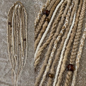 Synthetic Dreadlocks Ponytail with Braids — Wrap Hair Extension on Elastic Band, Boho Natural Look Hypoallergenic Extra Soft and Save